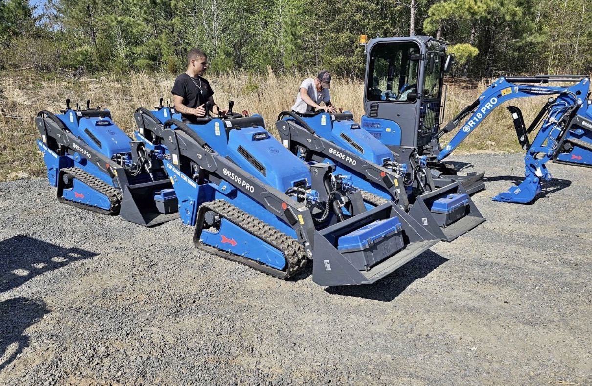 Crew prepping RS06 Pro loaders on the lot